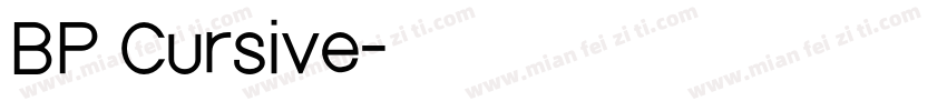 BP Cursive字体转换
